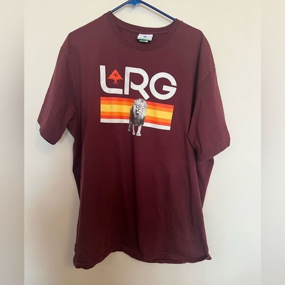 LRG Maroon Graphic T-Shirt - Picture 1 of 3